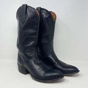 The Eldorado Handmade Boot Mens 9.5D Black Soft Leather Western 9350 Rockabilly